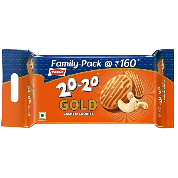 Parle 20-20 Gold Cashew Cookies 604.8gm