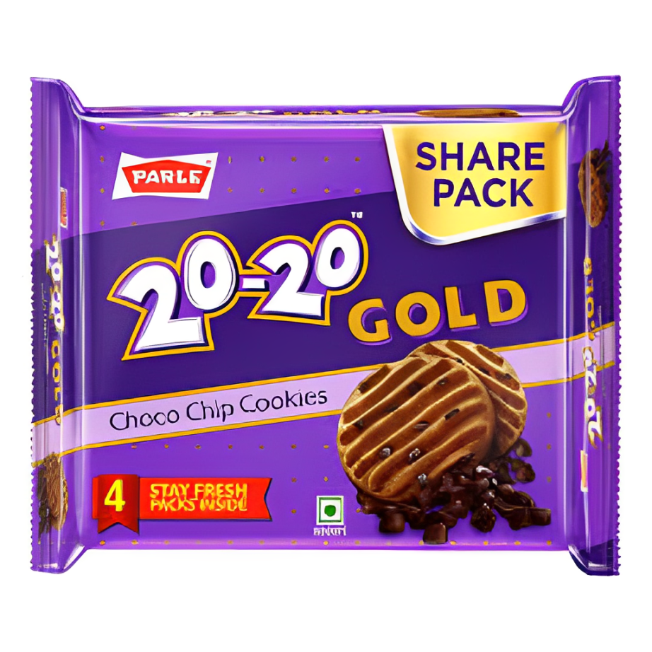 Parle 20-20 Gold Chocochip Cookies 400gm