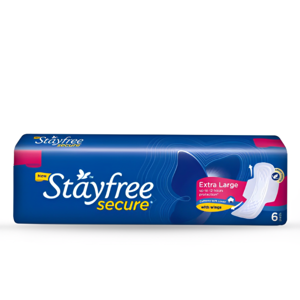 Stayfree Secure Cotton Soft wth Wings XL 6U