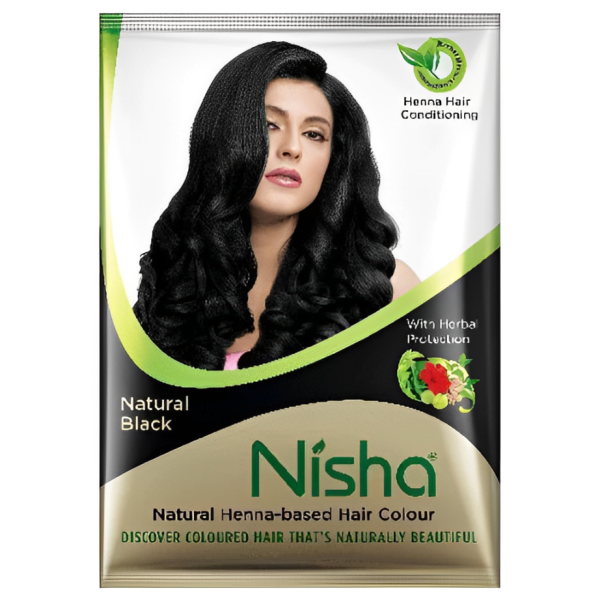 Nisha Hair Color Powder Natural Black 25gm