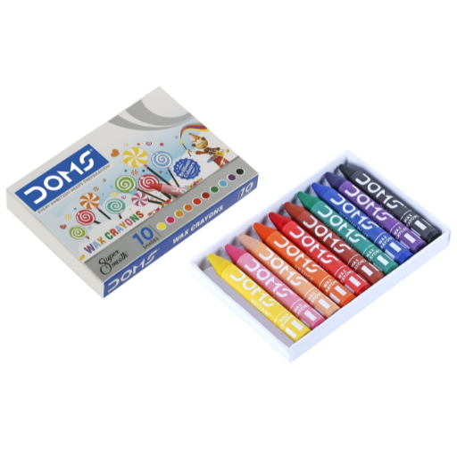 DOMS WAX CRAYONS 10 shades