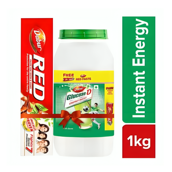 Dabur Glucose Plain 1KG + offer ( RED paste130/-)